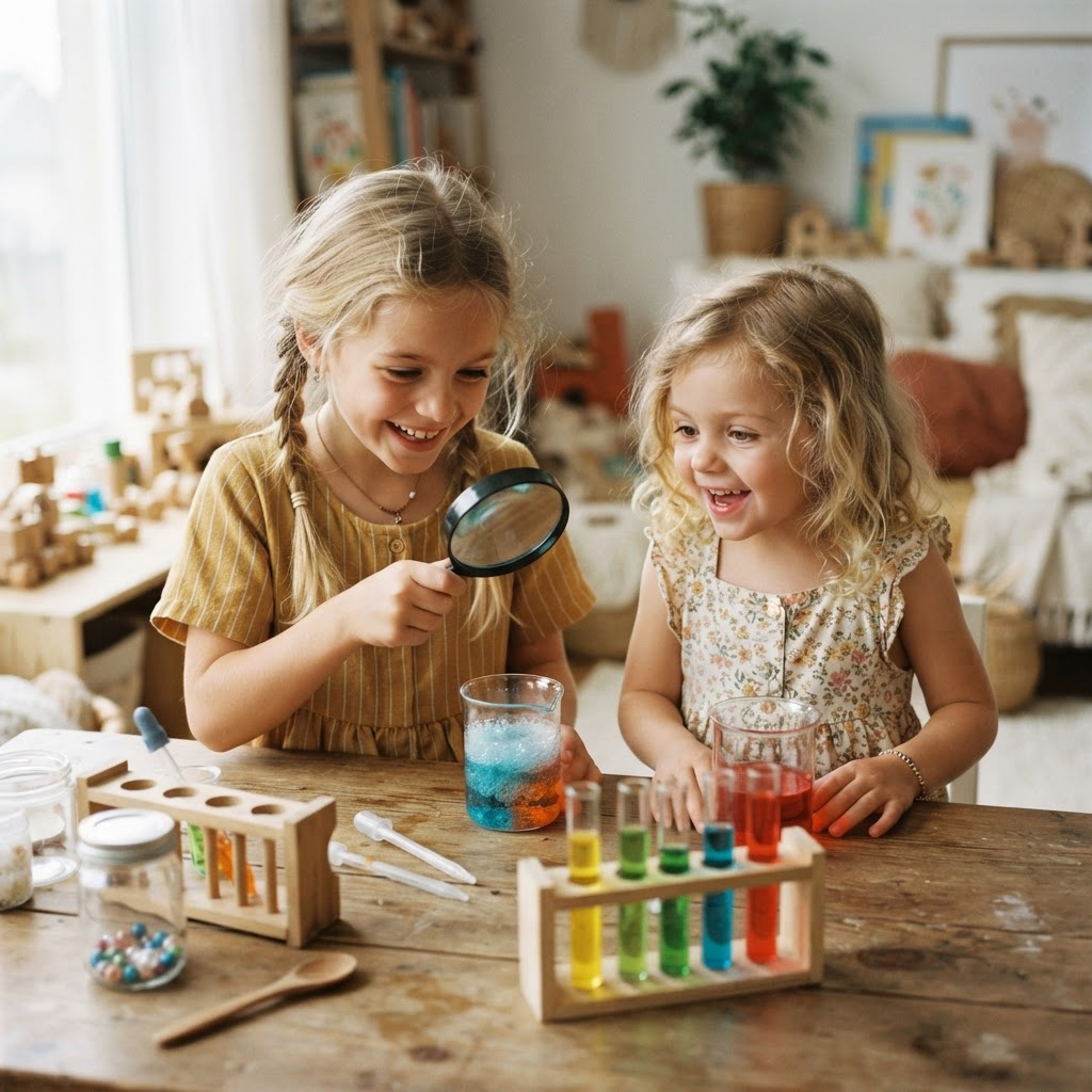 Children exploring a hands-on science experiment